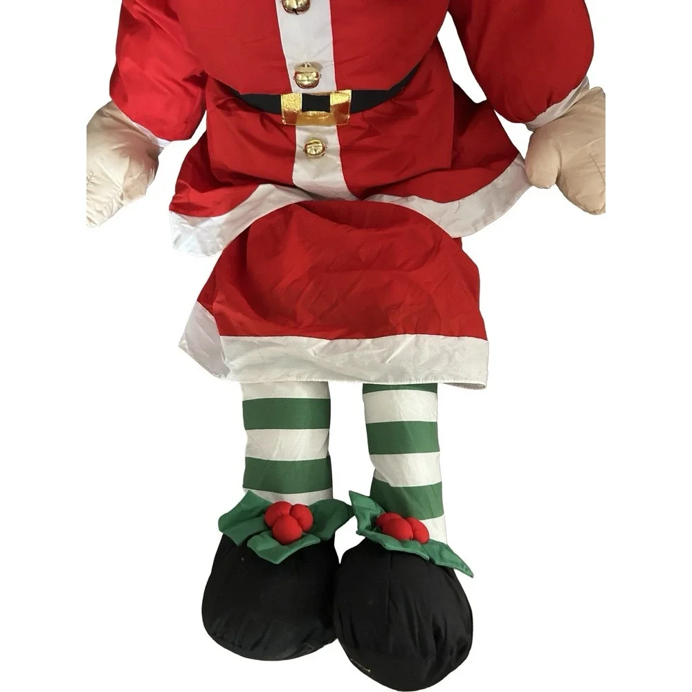 Vtg Lillian Vernon Santa & Mrs Claus Christmas Life Size Plush Figure 5 feet HTF
